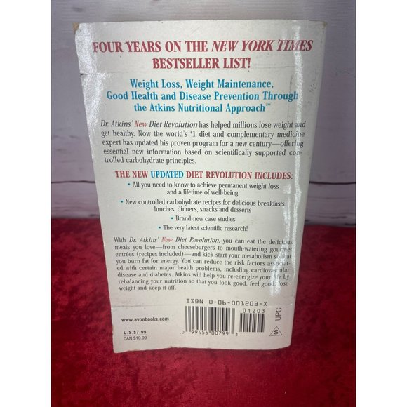 Dr. Atkins' New Diet Revolution Mass Market Paperback – January 1, 2002 Avon Boo - Picture 2 of 6